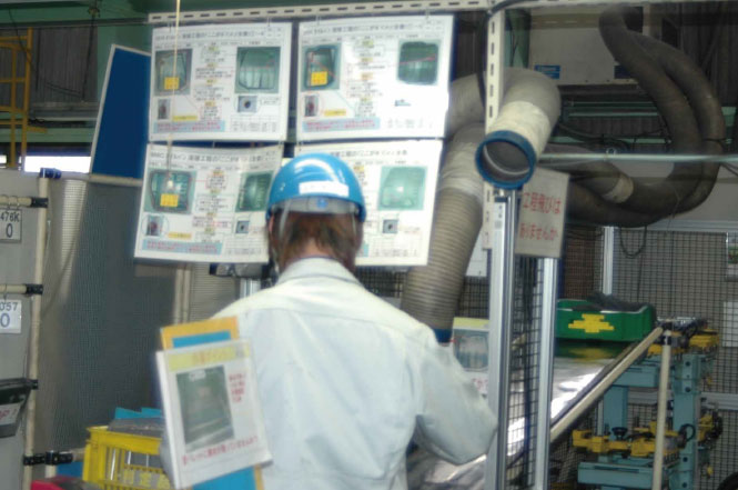 独自の工夫による「見える化」の例(大府工場)